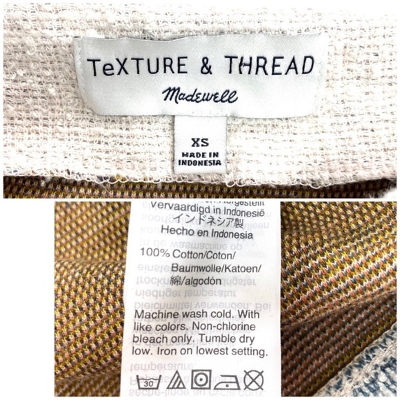 Madewell Texture & Thread Stripe Button Front Top in National Multicolor XS - Picture 5 of 6